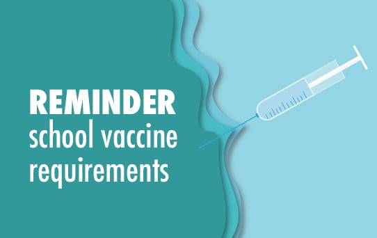 Reminder Immunization Requirement for Public School Enrollment