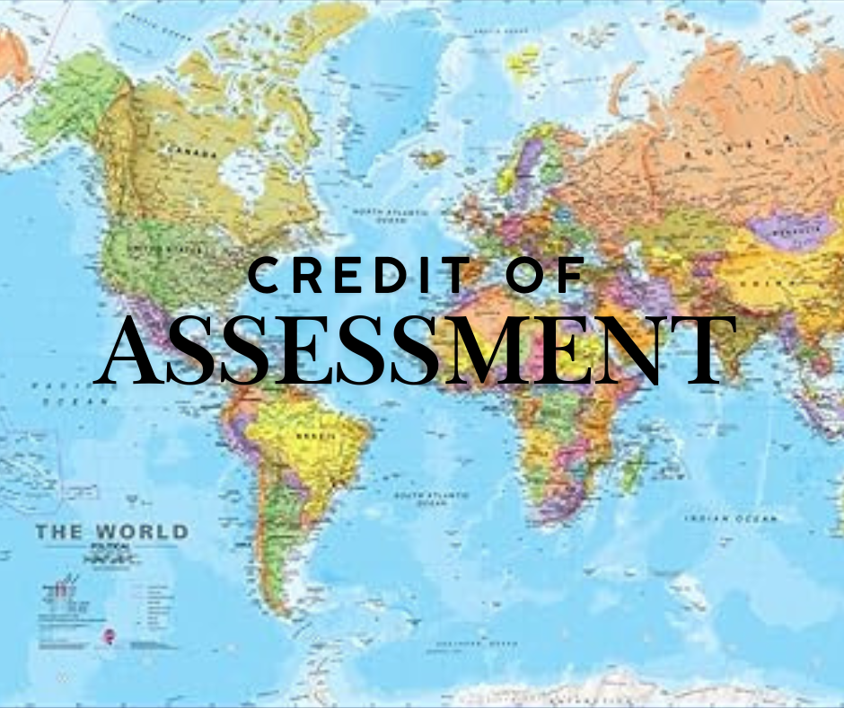Credit by Assessment world map